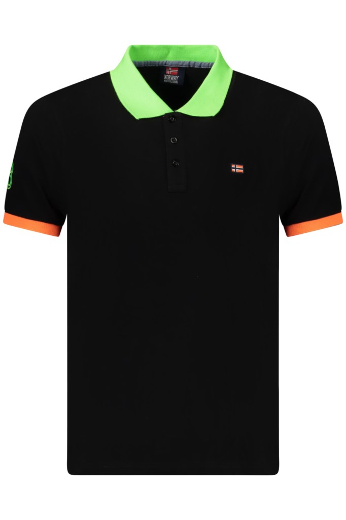 NORWAY 1963 POLO MANICHE CORTE UOMO NERO