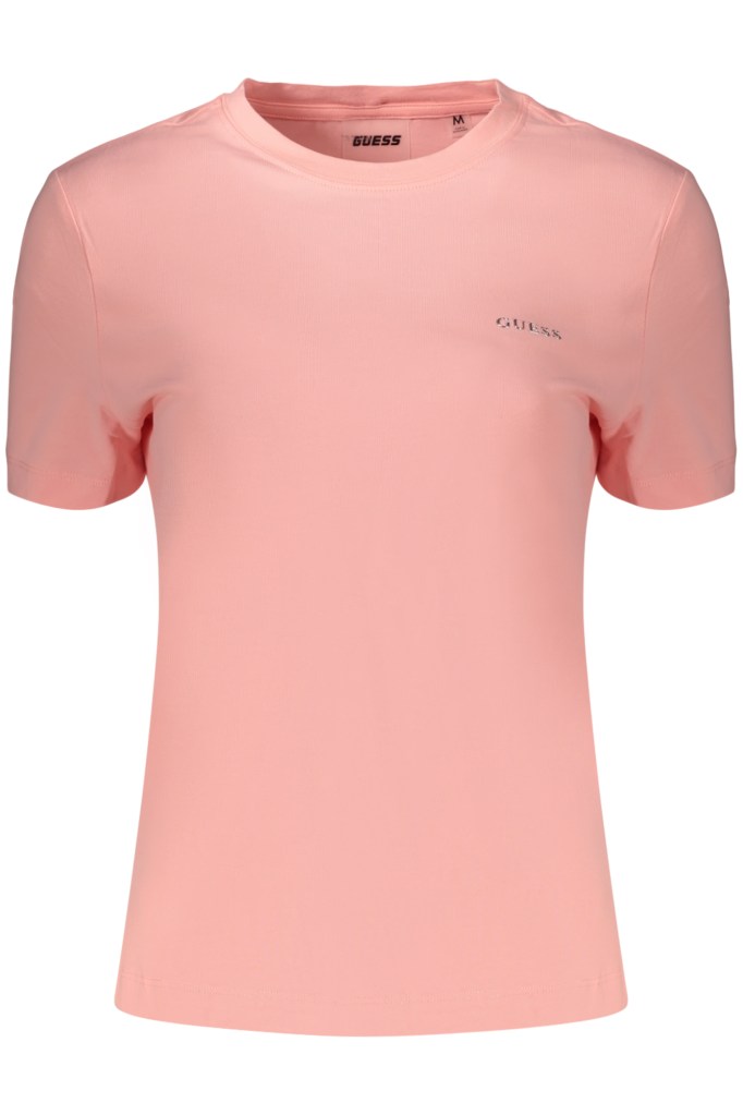 GUESS JEANS T-SHIRT MANICHE CORTE DONNA ROSA