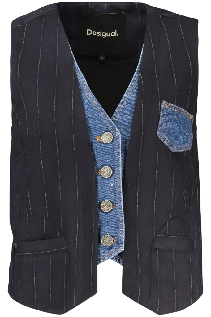 DESIGUAL GILET DONNA BLU