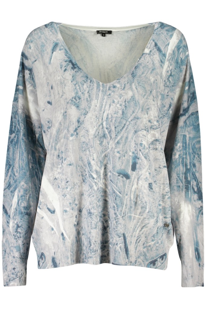 DESIGUAL MAGLIA DONNA AZZURRO