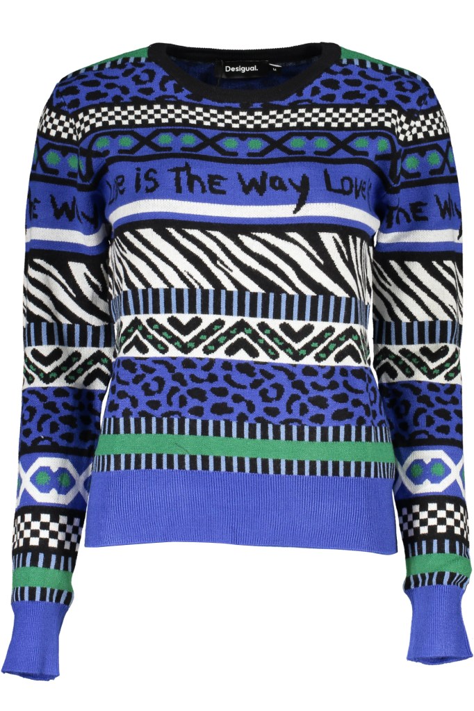 DESIGUAL MAGLIA DONNA BLU