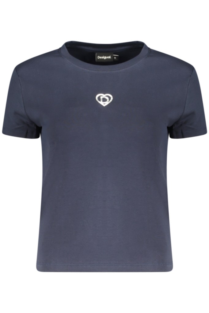 DESIGUAL T-SHIRT MANICHE CORTE DONNA BLU