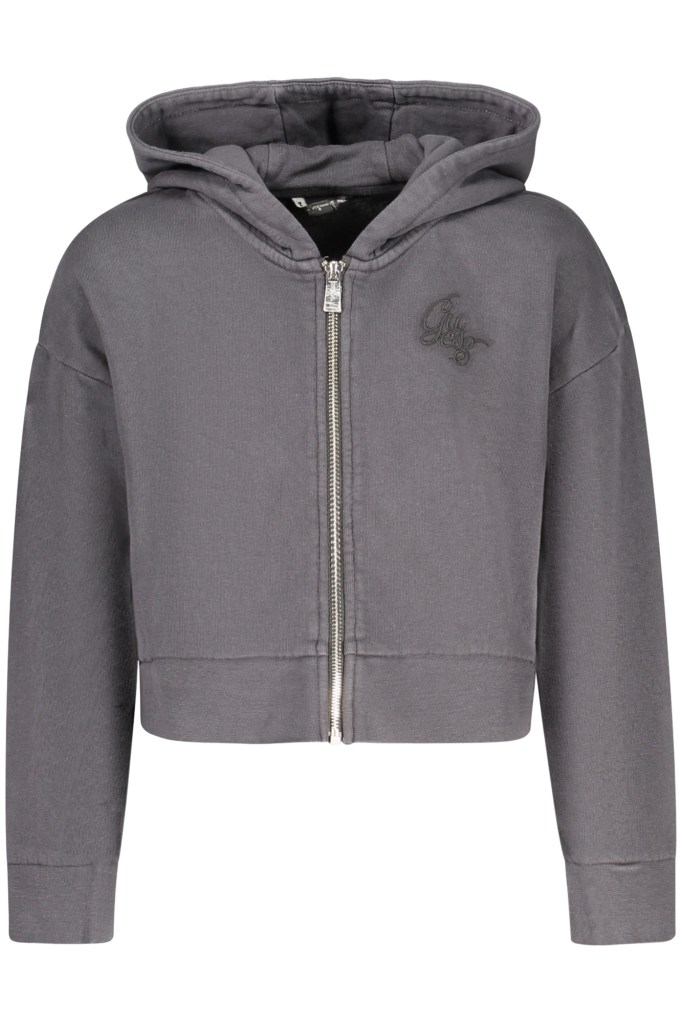 GUESS JEANS FELPA CON ZIP BAMBINA NERO