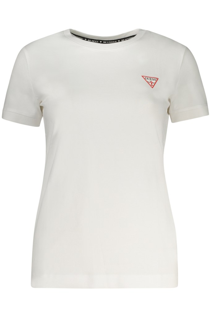 GUESS JEANS T-SHIRT MANICHE CORTE DONNA BIANCO