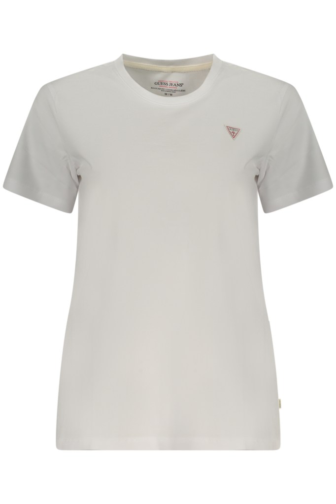 GUESS JEANS T-SHIRT MANICHE CORTE DONNA BIANCO