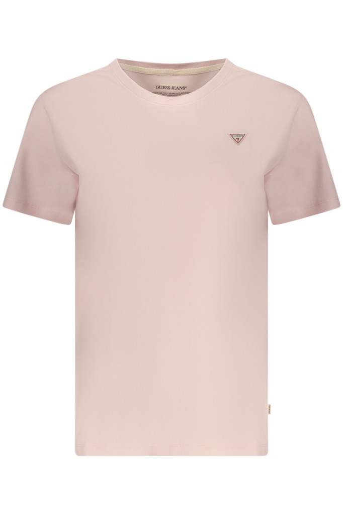 GUESS JEANS T-SHIRT MANICHE CORTE DONNA ROSA