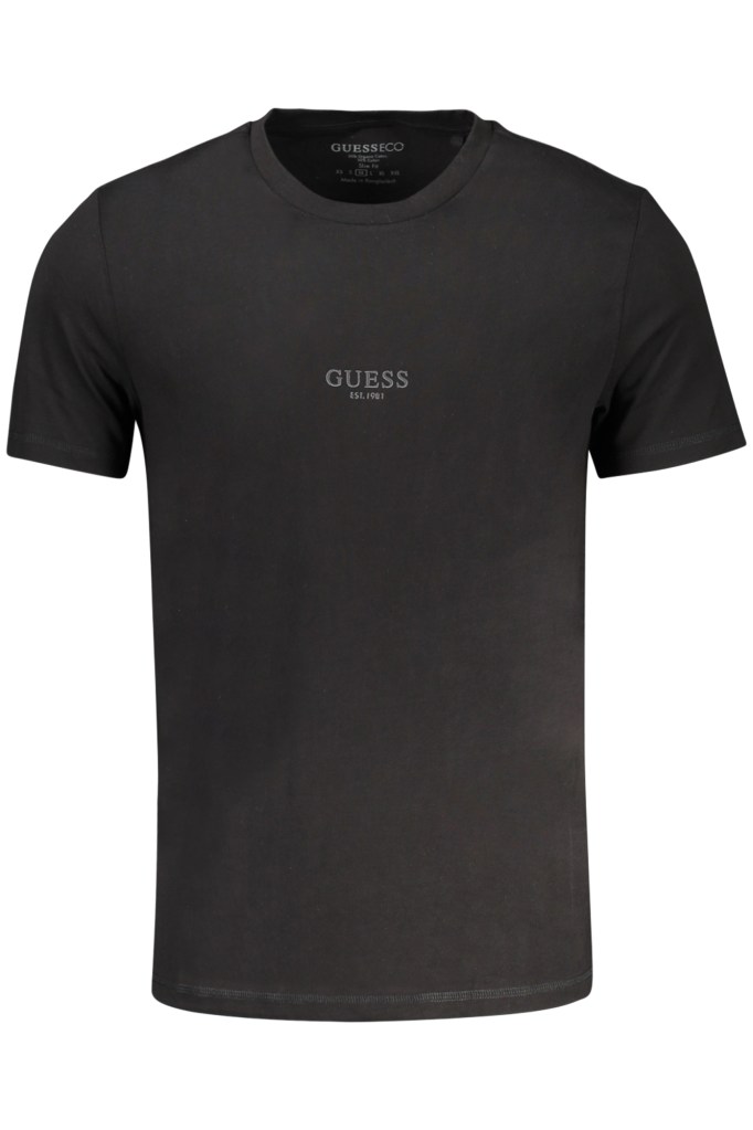 GUESS JEANS T-SHIRT MANICHE CORTE UOMO NERO