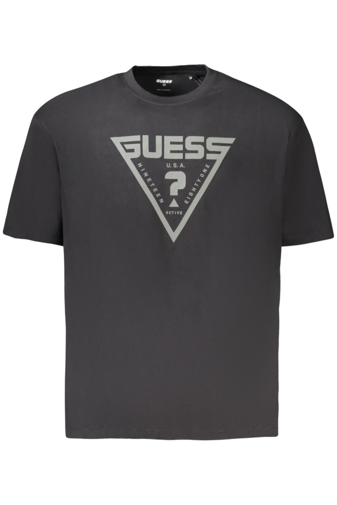 GUESS JEANS T-SHIRT MANICHE CORTE UOMO NERO