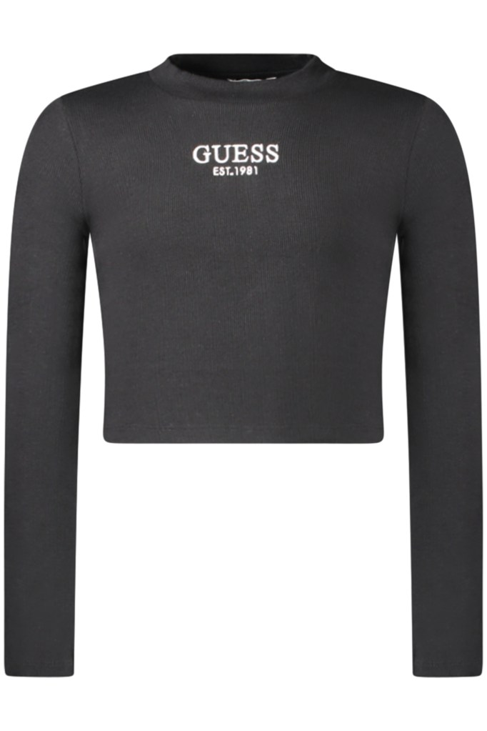 GUESS JEANS T-SHIRT MANICHE LUNGHE BAMBINA NERO