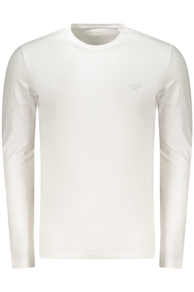 GUESS JEANS T-SHIRT MANICHE LUNGHE UOMO BIANCO