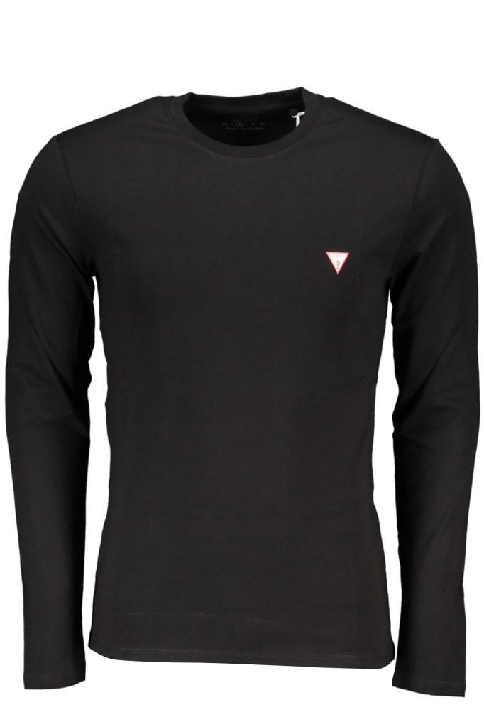 GUESS JEANS T-SHIRT MANICHE LUNGHE UOMO NERO