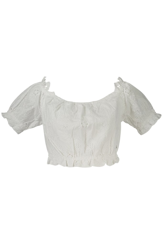 GUESS JEANS TOP DONNA BIANCO