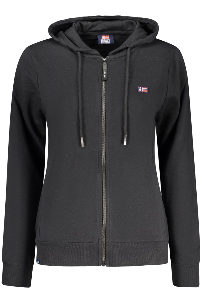 NORWAY 1963 FELPA CON ZIP DONNA NERO