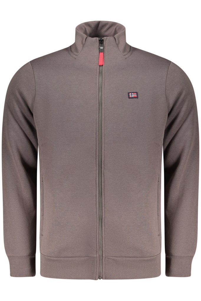 NORWAY 1963 FELPA CON ZIP UOMO MARRONE