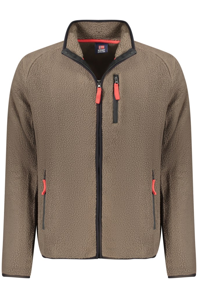 NORWAY 1963 FELPA CON ZIP UOMO MARRONE