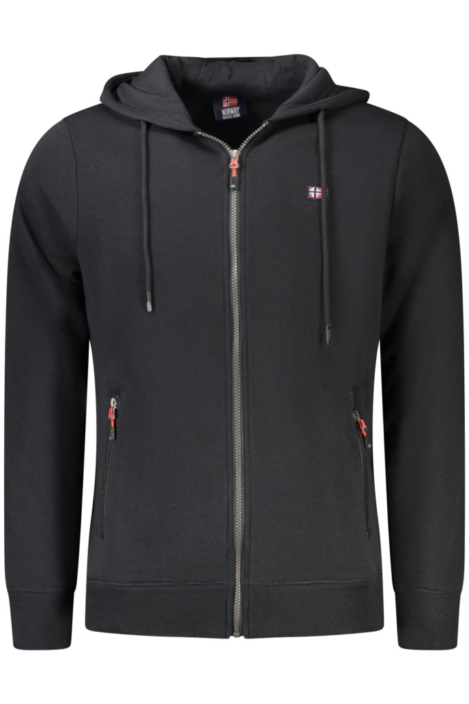 NORWAY 1963 FELPA CON ZIP UOMO NERO