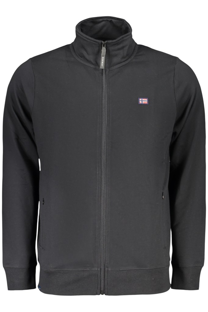 NORWAY 1963 FELPA CON ZIP UOMO NERO