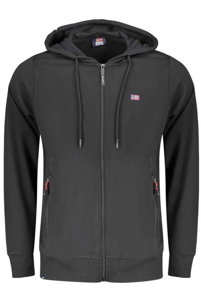 NORWAY 1963 FELPA CON ZIP UOMO NERO