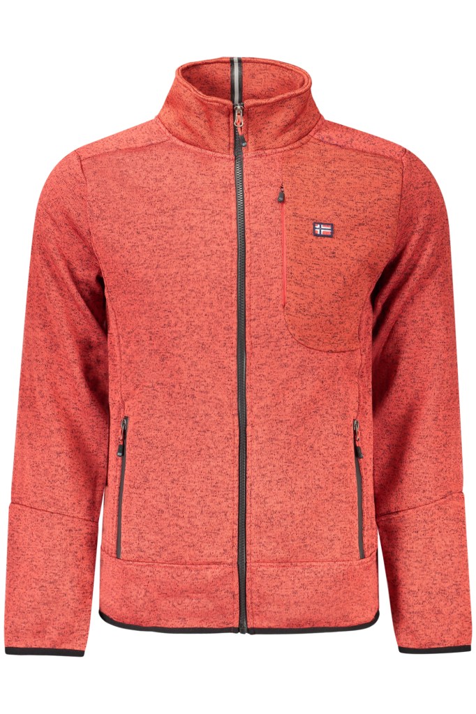 NORWAY 1963 FELPA CON ZIP UOMO ROSSO