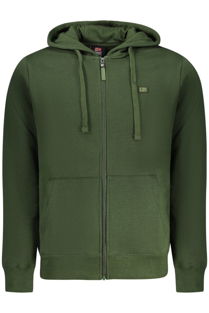NORWAY 1963 FELPA CON ZIP UOMO VERDE