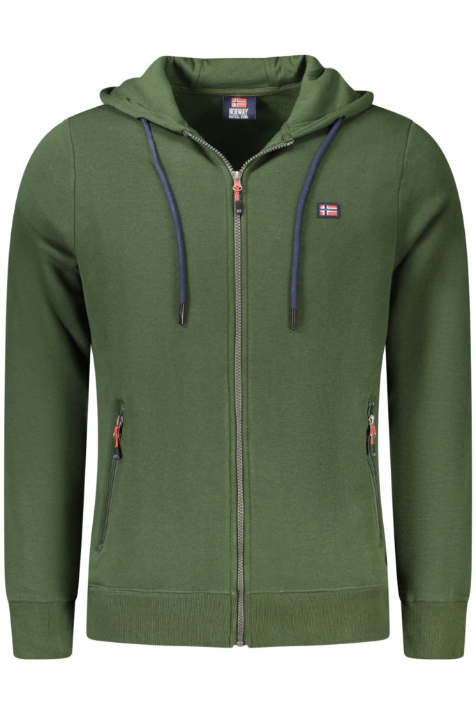 NORWAY 1963 FELPA CON ZIP UOMO VERDE
