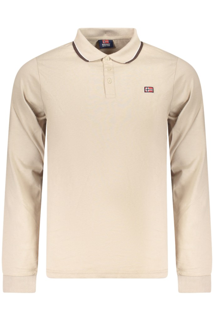 NORWAY 1963 POLO MANICHE LUNGHE UOMO BEIGE