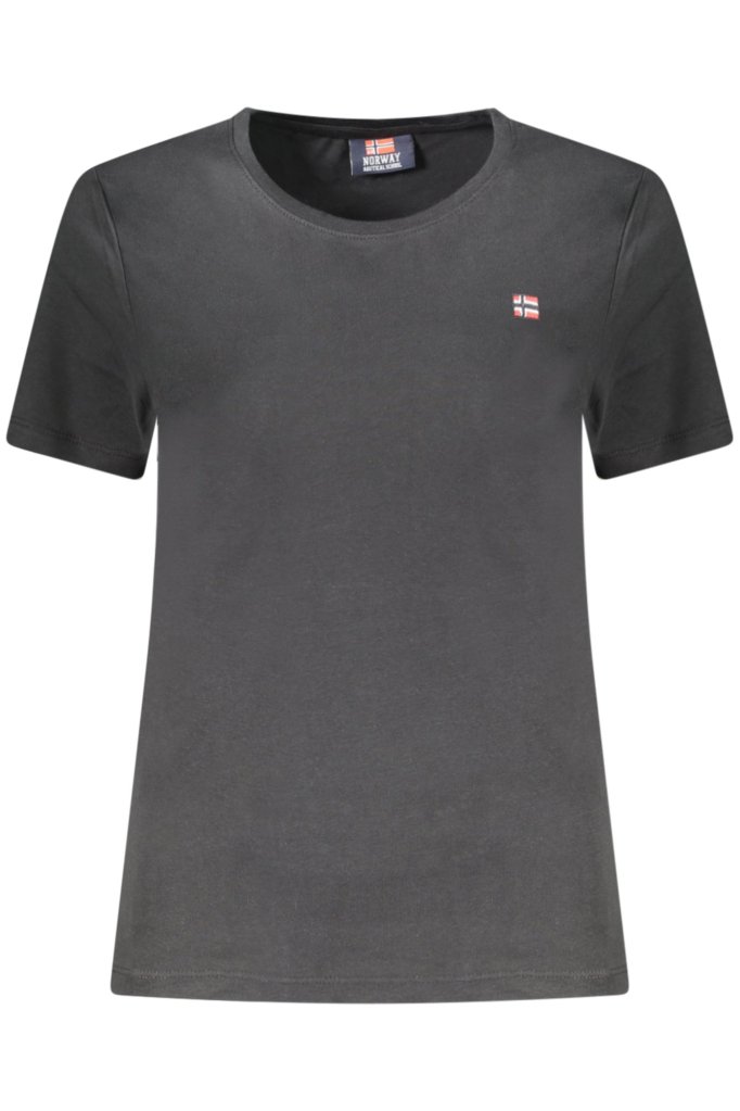 NORWAY 1963 T-SHIRT MANICHE CORTE DONNA NERO