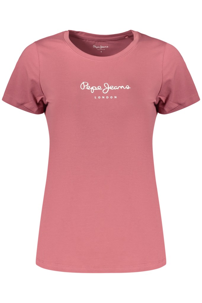 PEPE JEANS T-SHIRT MANICHE CORTE DONNA ROSA