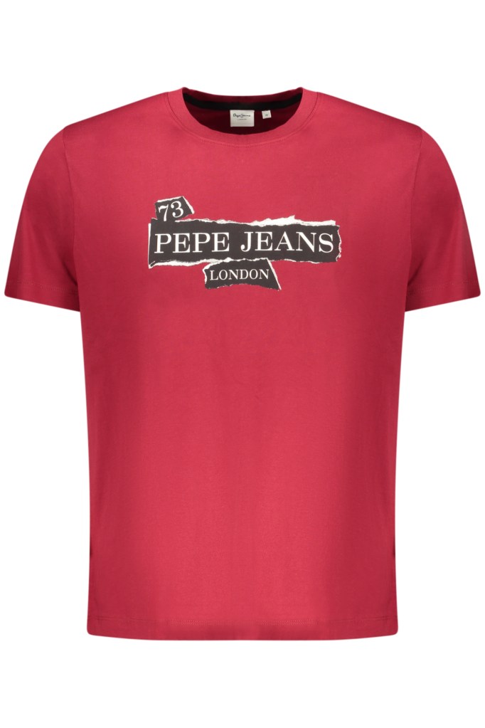 PEPE JEANS T-SHIRT MANICHE CORTE UOMO ROSSO